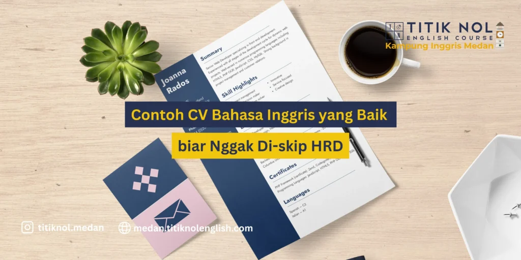 Contoh CV Bahasa Inggris